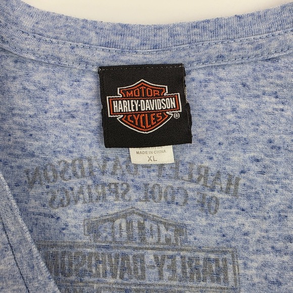 Harley-Davidson Women's XL Blue Short Sleeve V-Neck T-Shirt Franklin TN - Picture 4 of 8